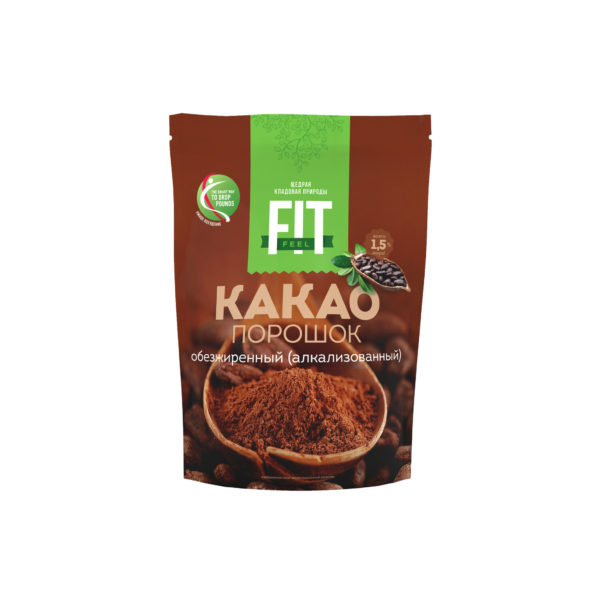 Какао обезжиренный, 150 гр, FitFeel