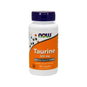 Таурин, 500 мг, 100 капсул, NOW