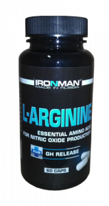L-аргинин, 60 капсул, IRONMAN