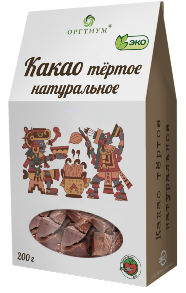 Какао тертое (экологическое), 200 гр, Оргтиум