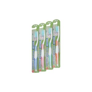 Зубная щетка cо сверхтонкой двойной щетиной (средней жесткости и мягкой) Xylitol Toothbrush Set, 4 шт, Dentalcare