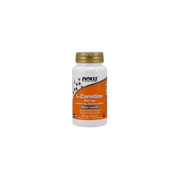 L-карнитин 500 мг, 60 вегетарианских капсул, NOW