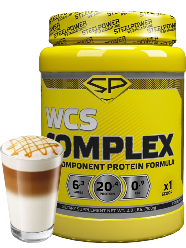 Мультикомпонентный протеин WCS COMPLEX, 900 гр, вкус «Кофе Латте», STEELPOWER